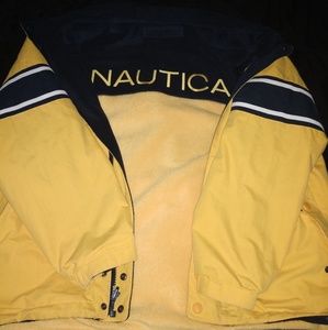 Nautica VTG  yellow jacket reversible "